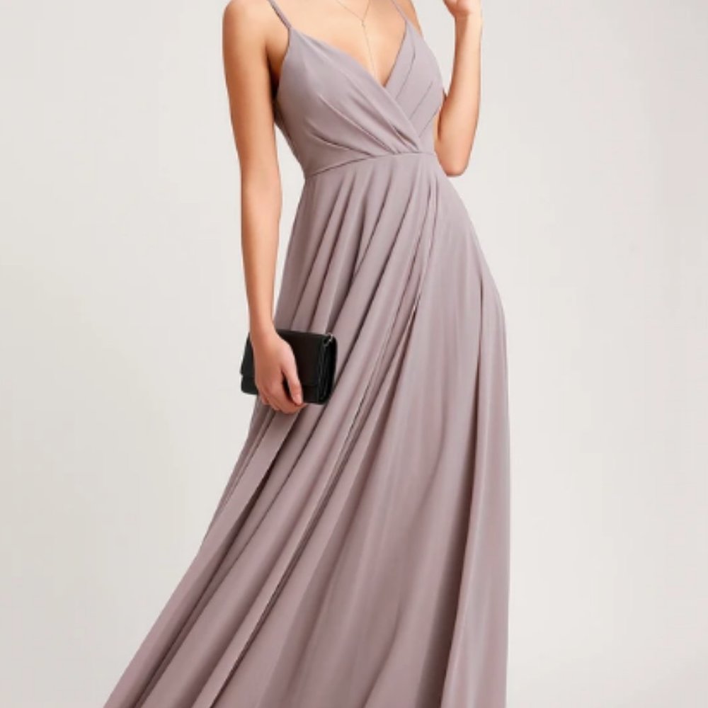 Lulus "All About Love" Taupe Dress Size X-Small